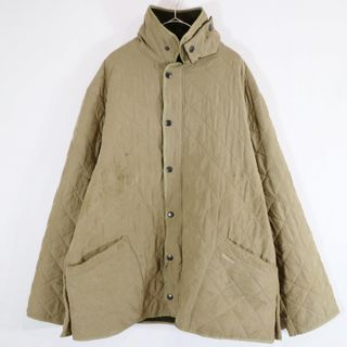 バーブァー(Barbour)のSALE/ Barbour バブアー マイクロファイバーポーラーキルトジャケット 防寒  ユーロ  ヨーロッパ古着 ベージュ (メンズ XXL)  N5894(その他)