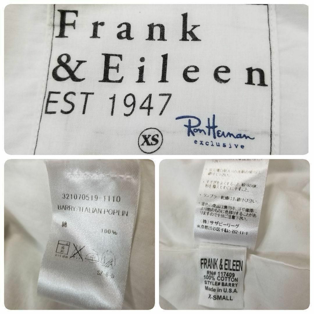 Frank&Eileen(フランクアンドアイリーン)のFrank&Eileenロンハーマン別注オープンカラーシャツ海外XS白アメリカ製 レディースのトップス(シャツ/ブラウス(長袖/七分))の商品写真