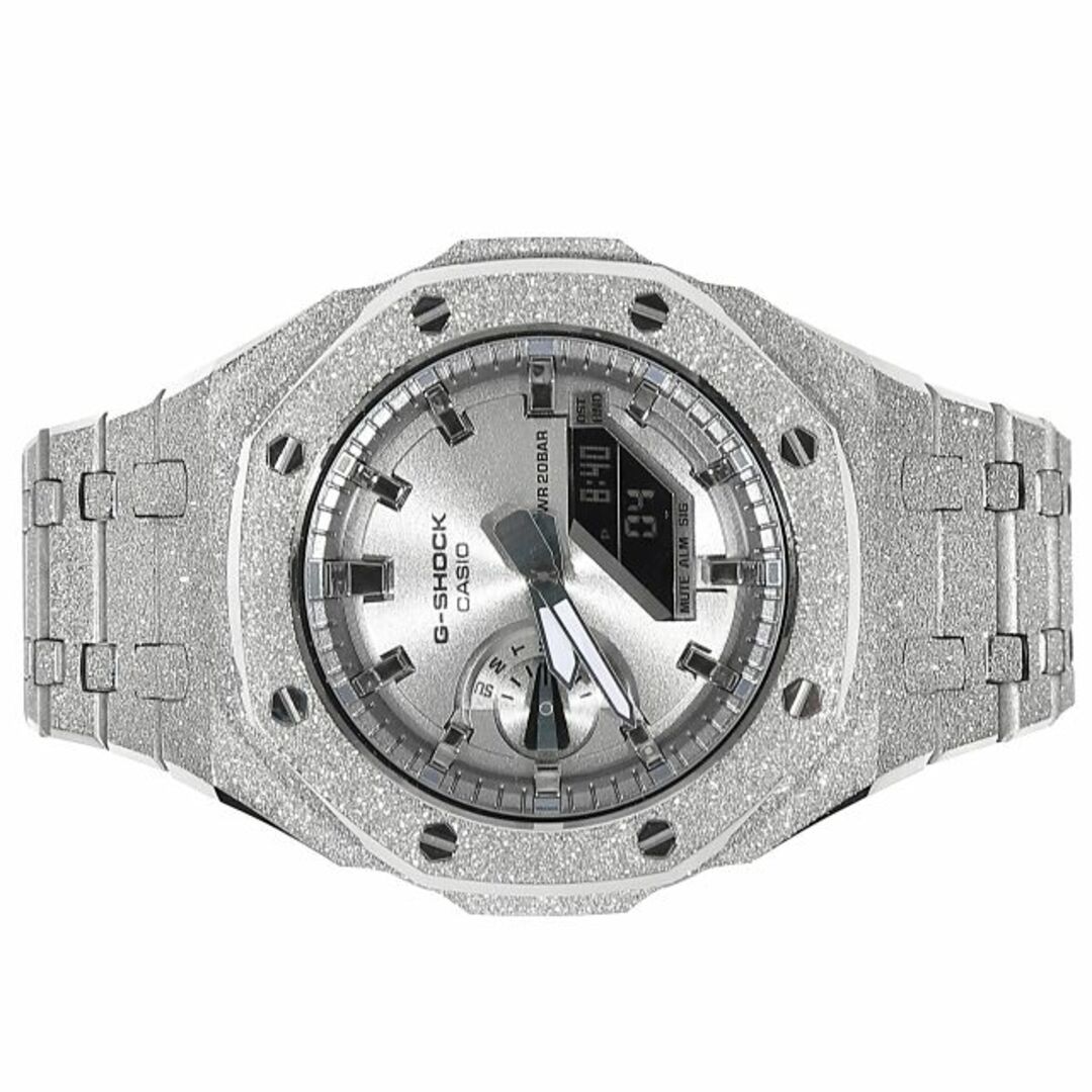 G-SHOCK GA2100 フロステッド カスタム カシオーク シルバー文字盤 ステンレス製 艶消しモデル Frosted Edition