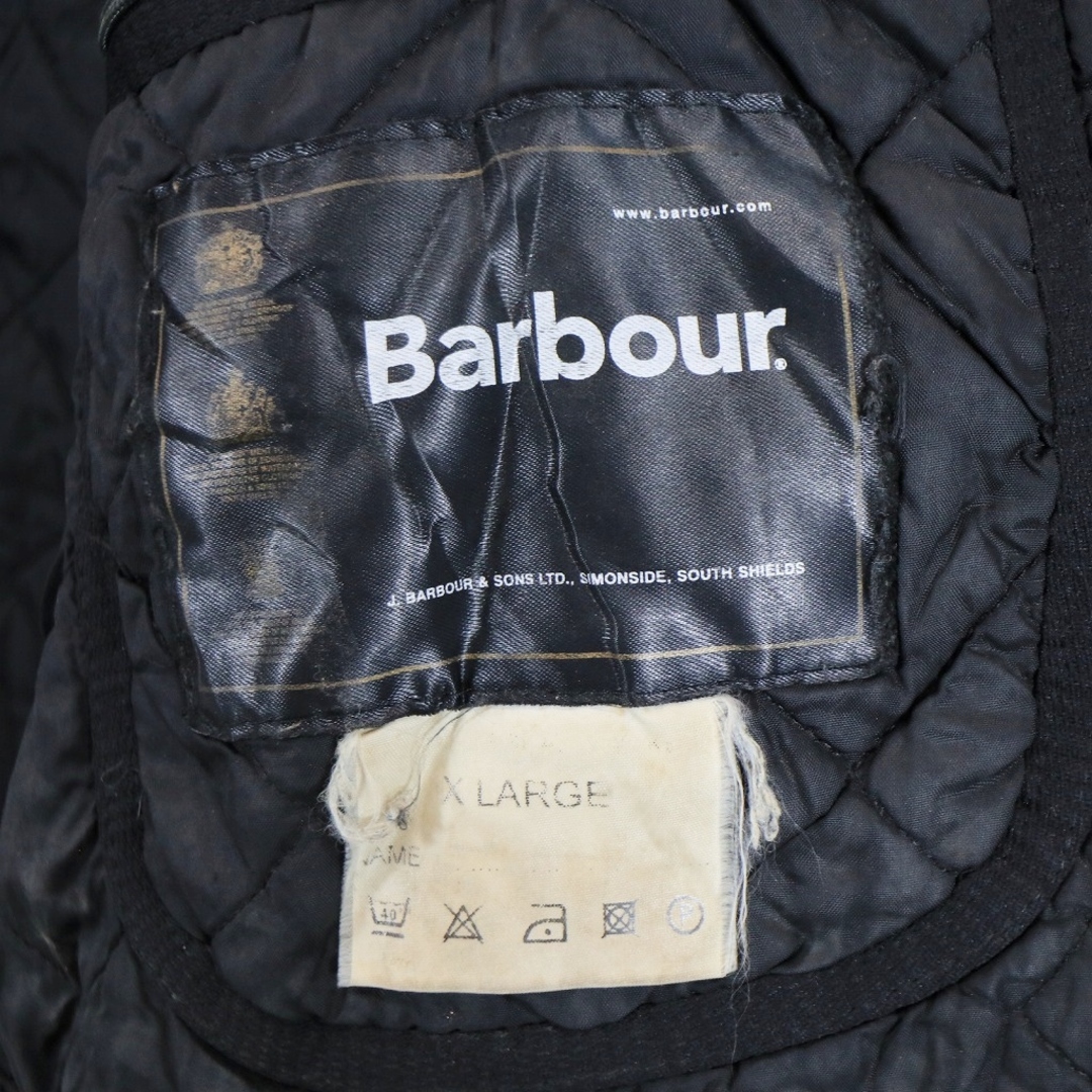 バブアー BARBOUR キルティングジャケット  黒  メンズS 刺繍ロゴ