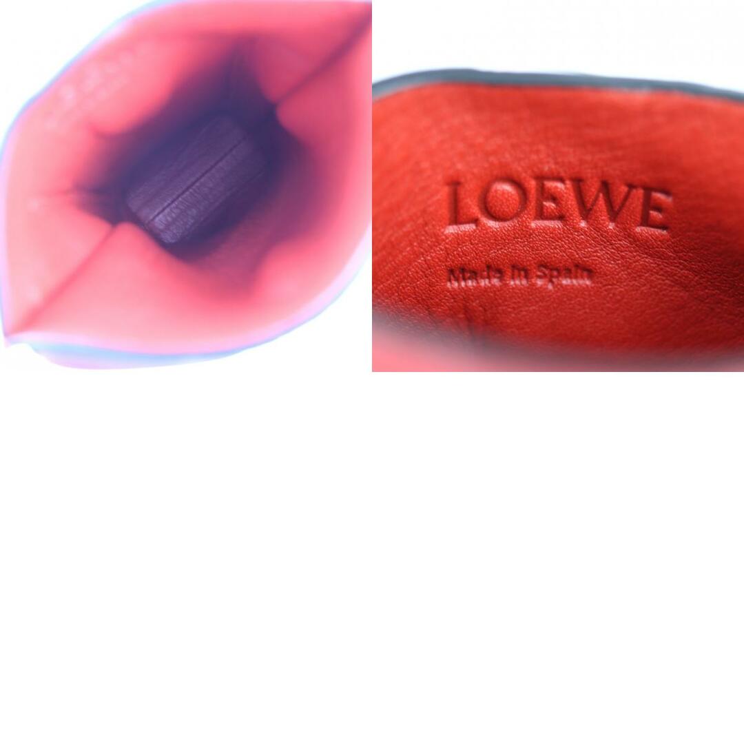 LOEWE ロエベ  ポケット ショルダー ショルダーバッグ 124.12.Z45   カーフスキンレザー POPPY PINK ピンク系 シルバー金具  フォンケース ポシェット 【本物保証】 3