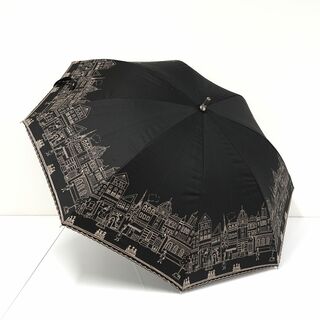 【人気商品！】雨の日に楽しくおしゃれに！逆さ傘  約120cm メープル街並み