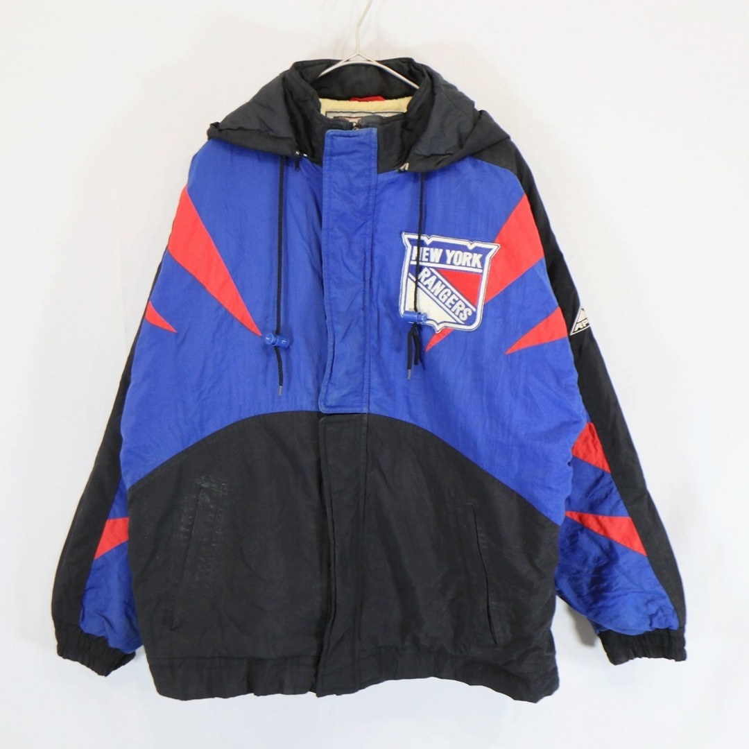 90s NHL レンジャーズ 中綿 ナイロンジャケット XL