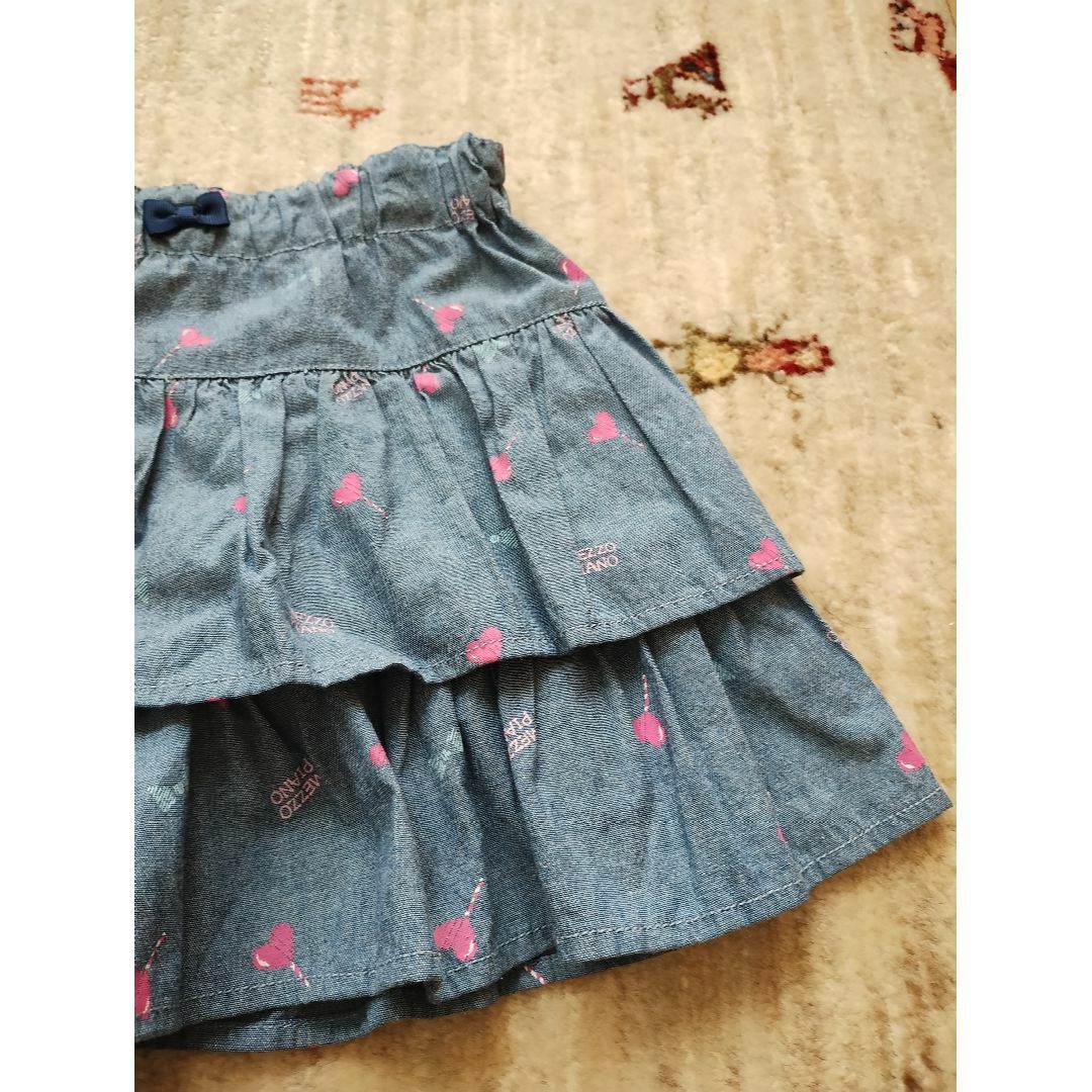 mezzo piano(メゾピアノ)のmezzo piano キュロットスカート　130cm キッズ/ベビー/マタニティのキッズ服女の子用(90cm~)(スカート)の商品写真