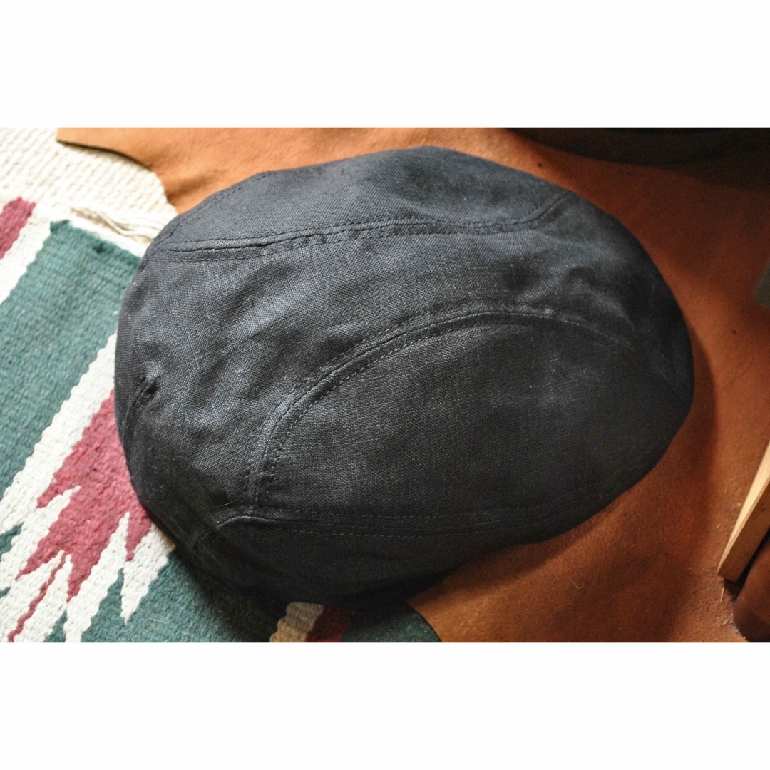 NEW YORK HAT(ニューヨークハット)のニューヨークハットNEWYORKHAT米国製リネン1900麻ハンチング☆ブラック メンズの帽子(ハンチング/ベレー帽)の商品写真