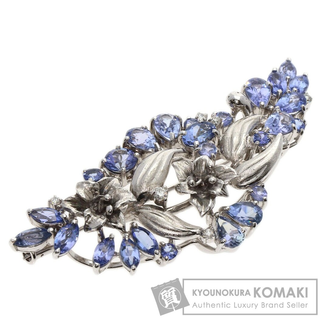 SELECT JEWELRY タンザナイト ダイヤモンド ブローチ K18WG K14WG