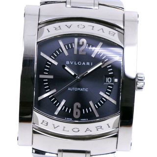 ブルガリ(BVLGARI)の【BVLGARI】ブルガリ アショーマ AA48S ステンレススチール シルバー 自動巻き メンズ ネイビー文字盤 腕時計(腕時計(アナログ))