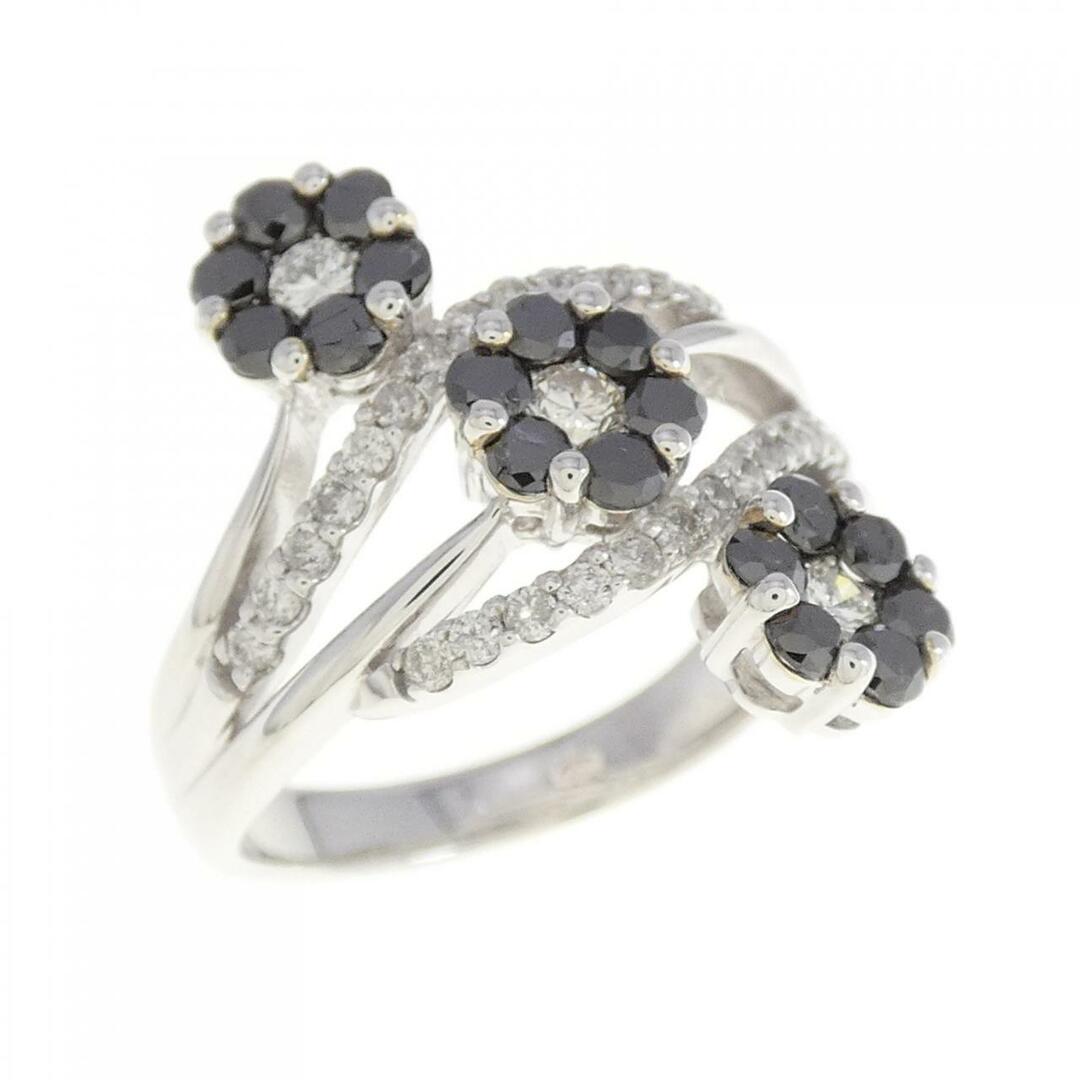 K18WG フラワー ダイヤモンド リング 0.15CT | www.innoveering.net