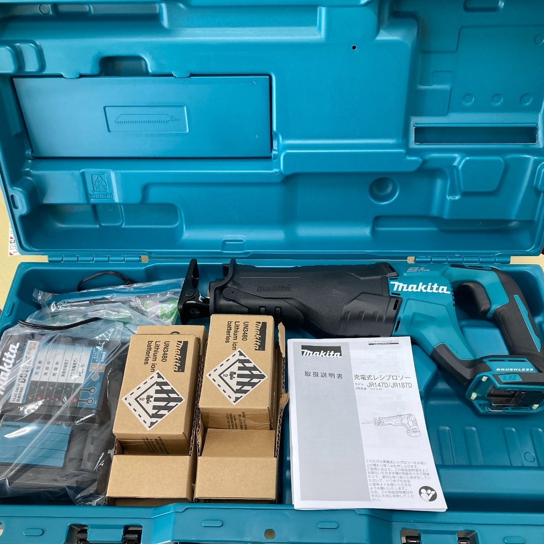 Makita(マキタ)の□□MAKITA マキタ 充電式レシプロソー JR187DRGX ブルー インテリア/住まい/日用品の文房具(その他)の商品写真