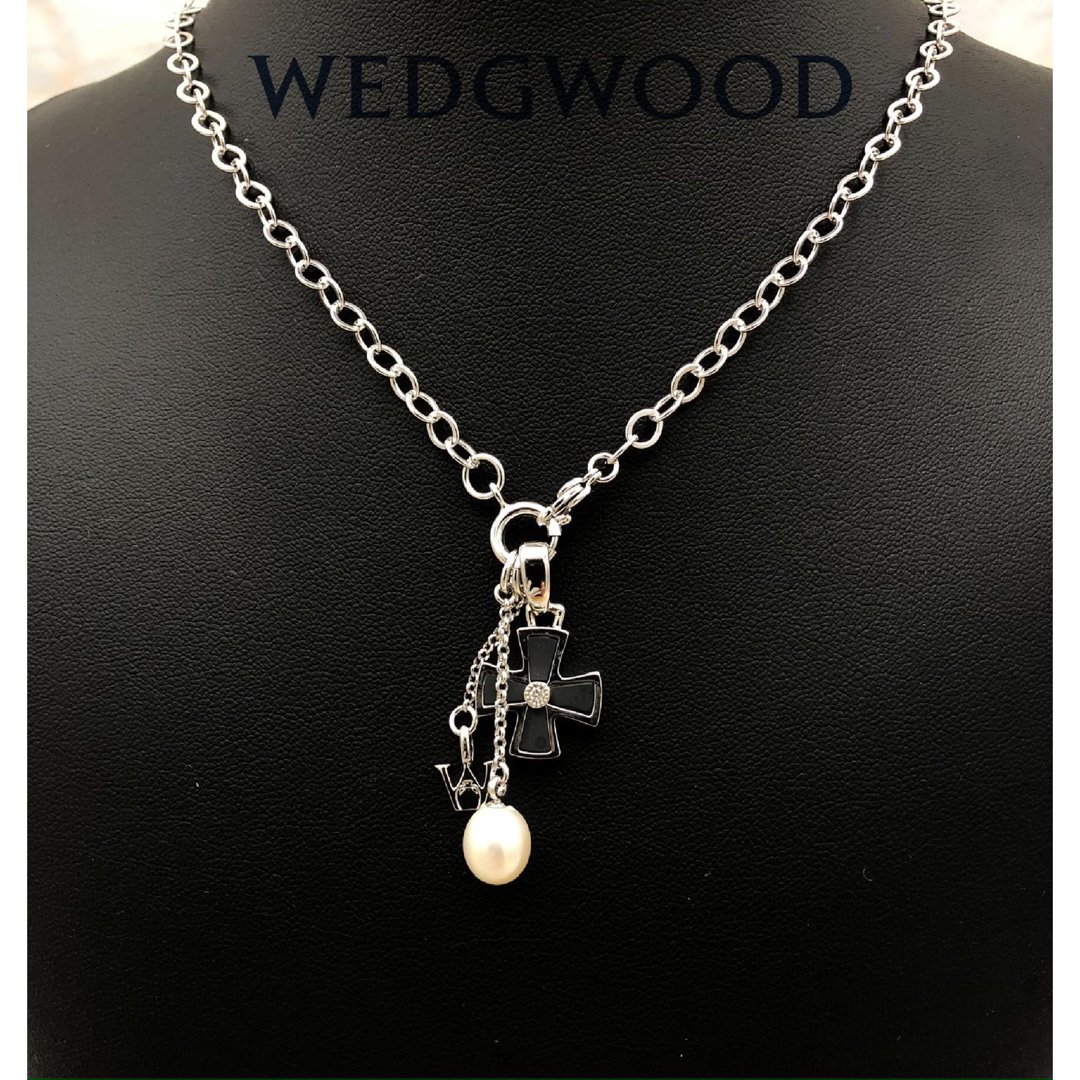 WEDGWOOD - WEDG WOOD ウェッジウッド ネックレス SV925ブラックパール 