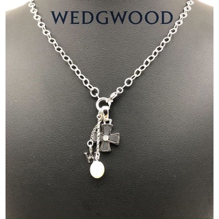ウェッジウッド(WEDGWOOD)のWEDG WOOD ウェッジウッド　ネックレス SV925ブラックパール(ネックレス)