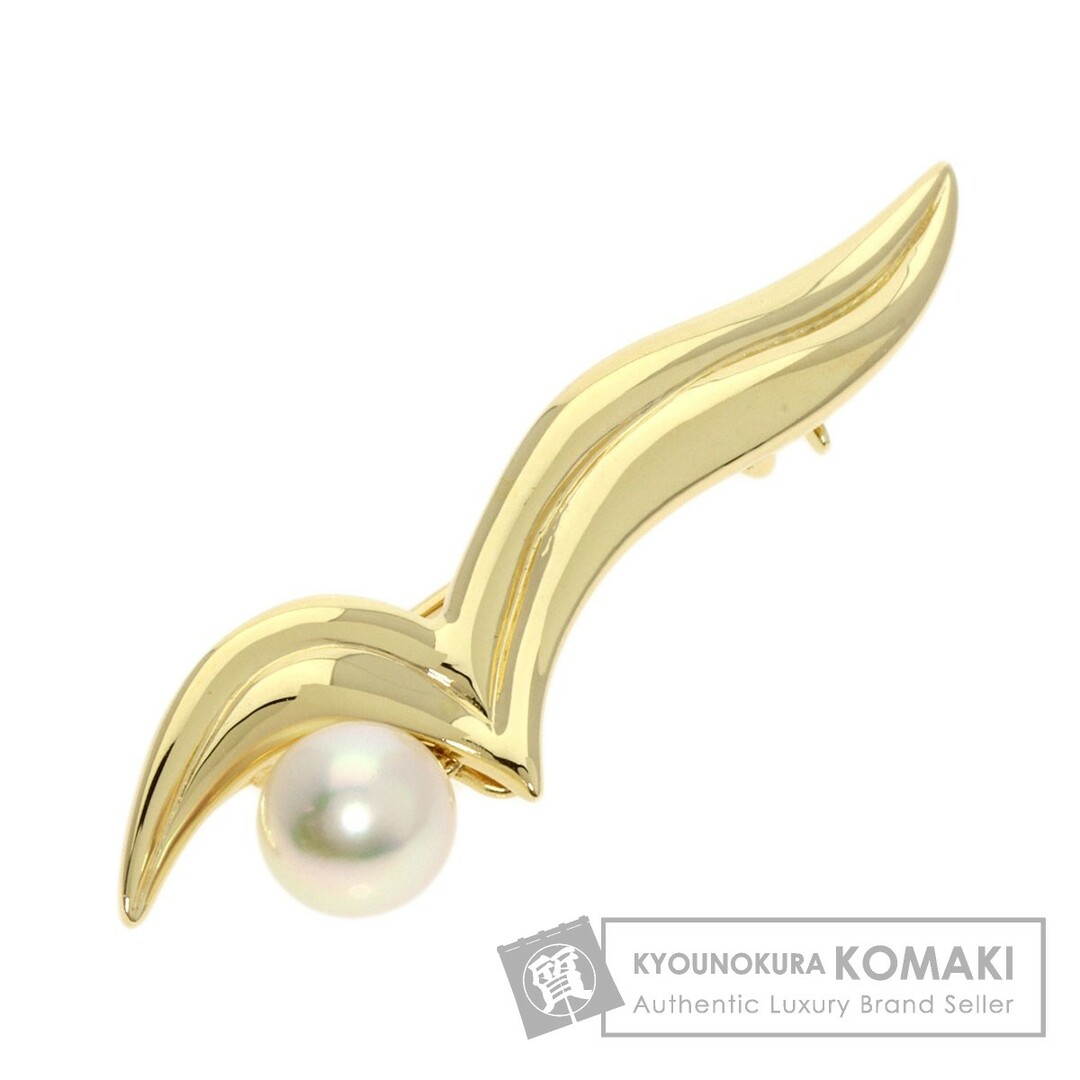 51gカラーMIKIMOTO パール 真珠 ブローチ K14YG レディース