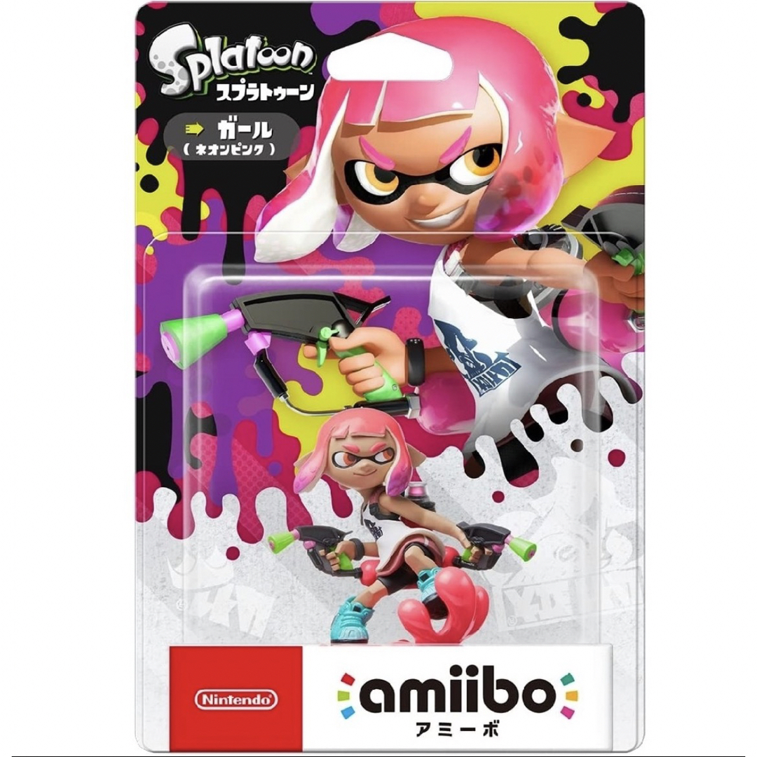 Nintendo Switch(ニンテンドースイッチ)のamiibo スプラトゥーン   ガール ネオンピンク  新品未開封   エンタメ/ホビーのおもちゃ/ぬいぐるみ(キャラクターグッズ)の商品写真