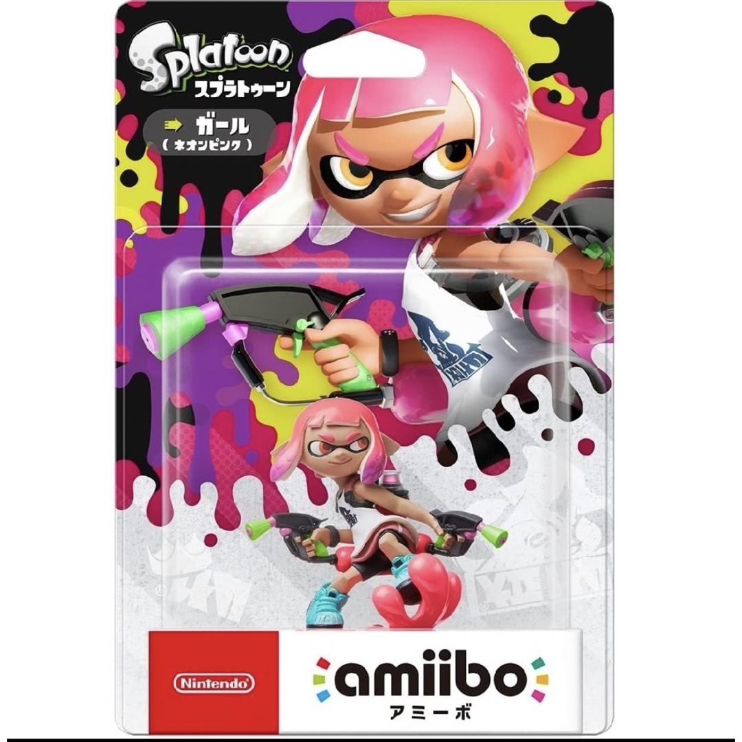 Nintendo Switch(ニンテンドースイッチ)のamiibo スプラトゥーン   ガール ネオンピンク  新品未開封  エンタメ/ホビーのおもちゃ/ぬいぐるみ(キャラクターグッズ)の商品写真