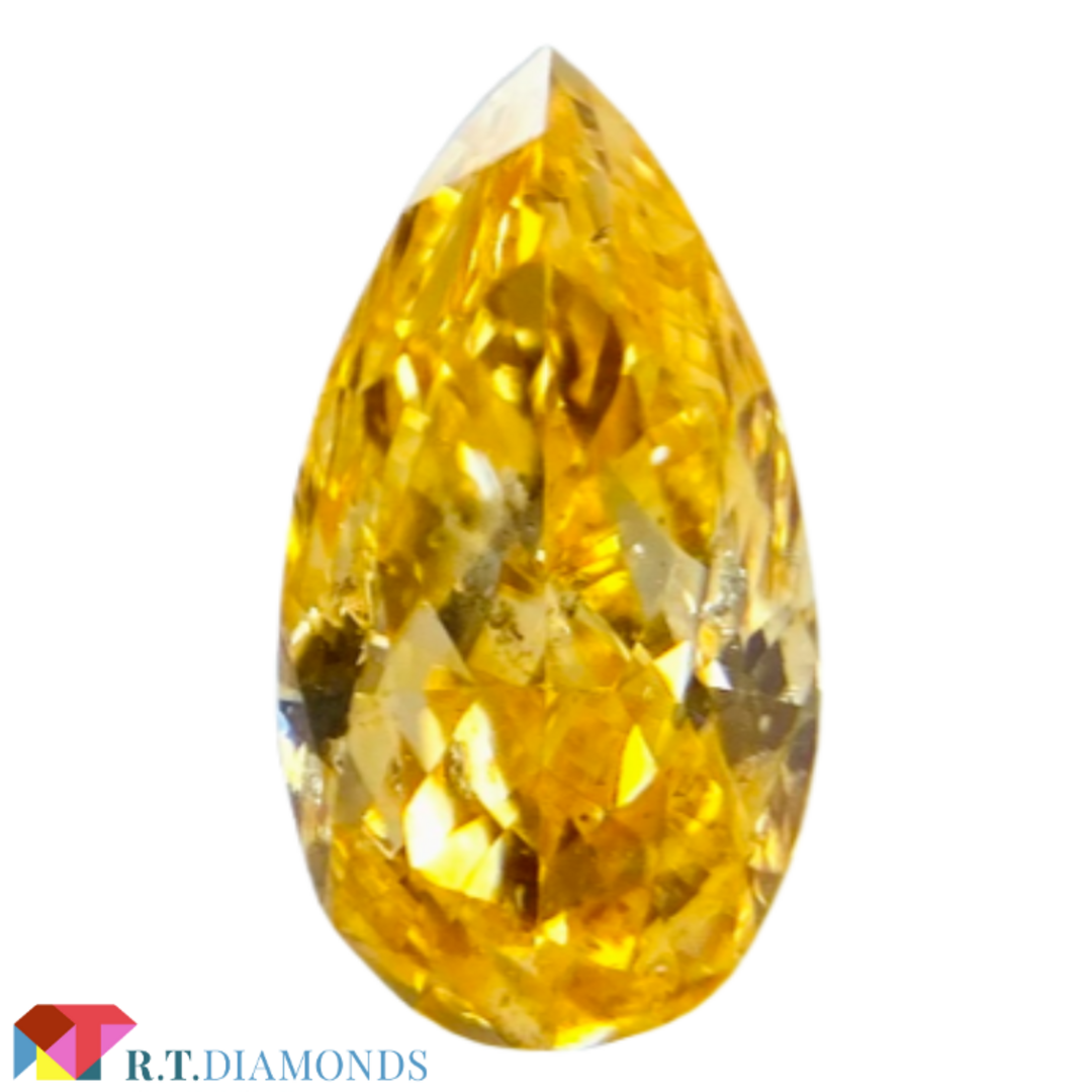 FANCY VIVID YELLOW ORANGE 0.352ct PSPSカラット