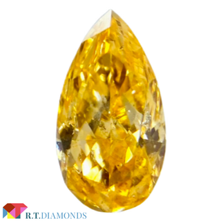 FANCY VIVID YELLOW ORANGE 0.352ct PS(その他)