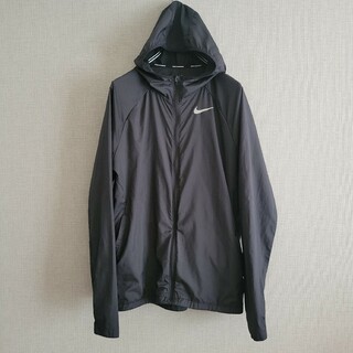 10's ナイキ ナイロンランニングジャケット ネックウォーマー付テックY2K黒