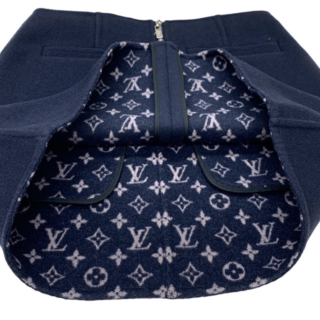 ルイヴィトン LOUIS VUITTON モノグラム スカート ウール ネイビー
