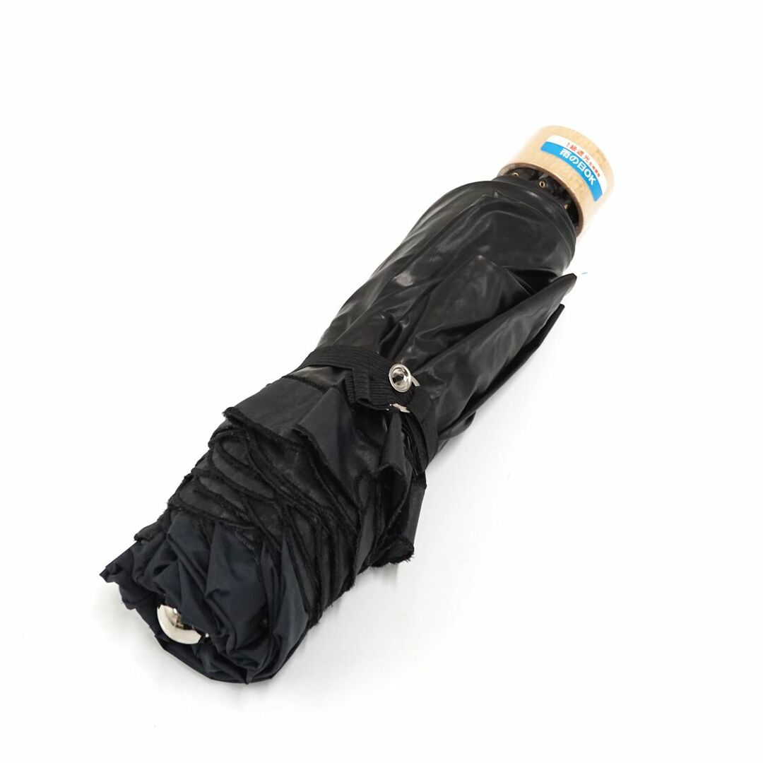 MOONBAT(ムーンバット)の折りたたみ日傘 Fuwacool フワクール USED品 晴雨兼用 一級遮光 ブラック オーガンジーフラワー 軽量 遮光 遮熱 UV 50cm S FA8305 レディースのファッション小物(傘)の商品写真