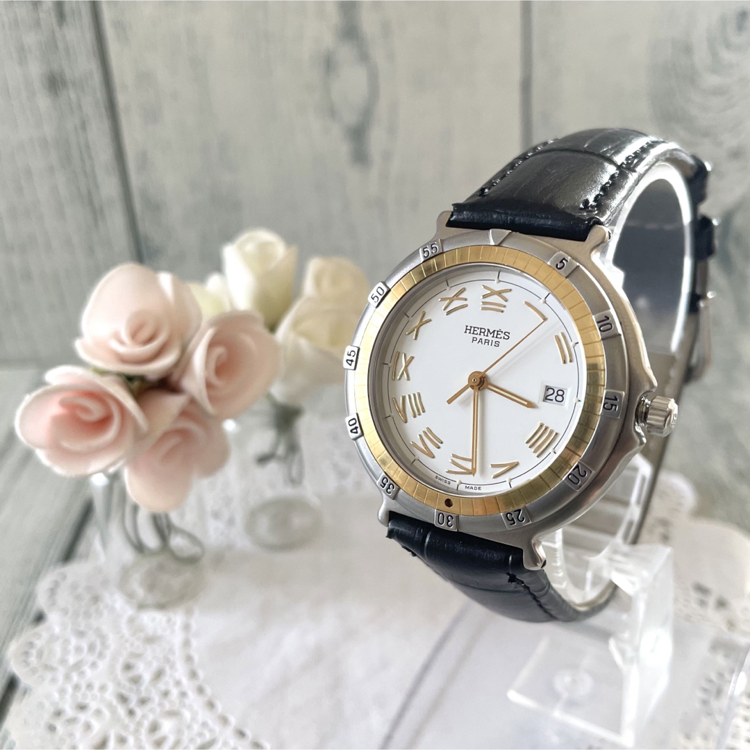 Hermes(エルメス)の【動作OK】HERMES エルメス 腕時計 キャプテンニモ コンビ メンズの時計(腕時計(アナログ))の商品写真