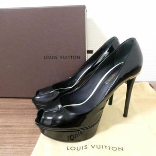 LOUIS VUITTON スエードレザー　オープントゥパンプス　新品、未使用