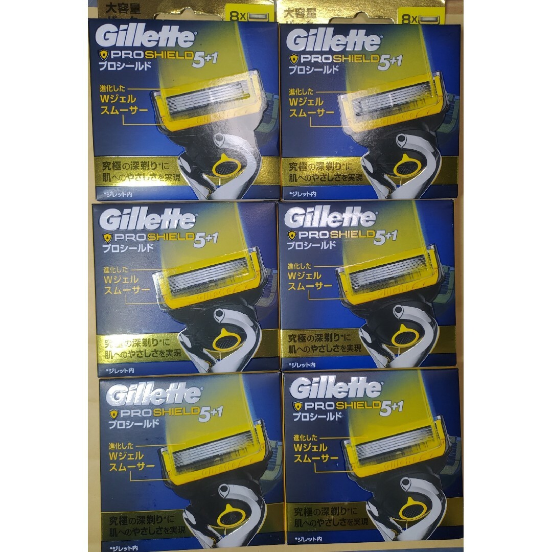 ジレット プロシールド 5+1 替刃 8個入×6 Gilletteカミソリ