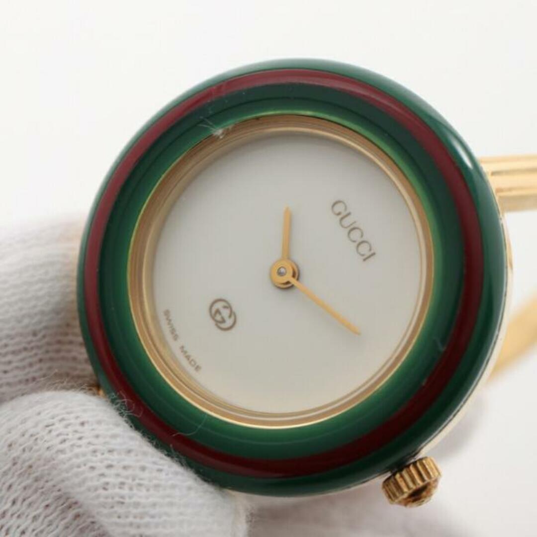 チェンジベゼルウォッチ シェリーライン レディース 腕時計 クオーツ GP ゴールド グリーン レッド ホワイト文字盤