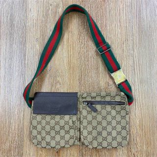 グッチ(Gucci)のr3668 グッチ GUCCI GGキャンバス シェリーライン ウエストバッグ(ショルダーバッグ)