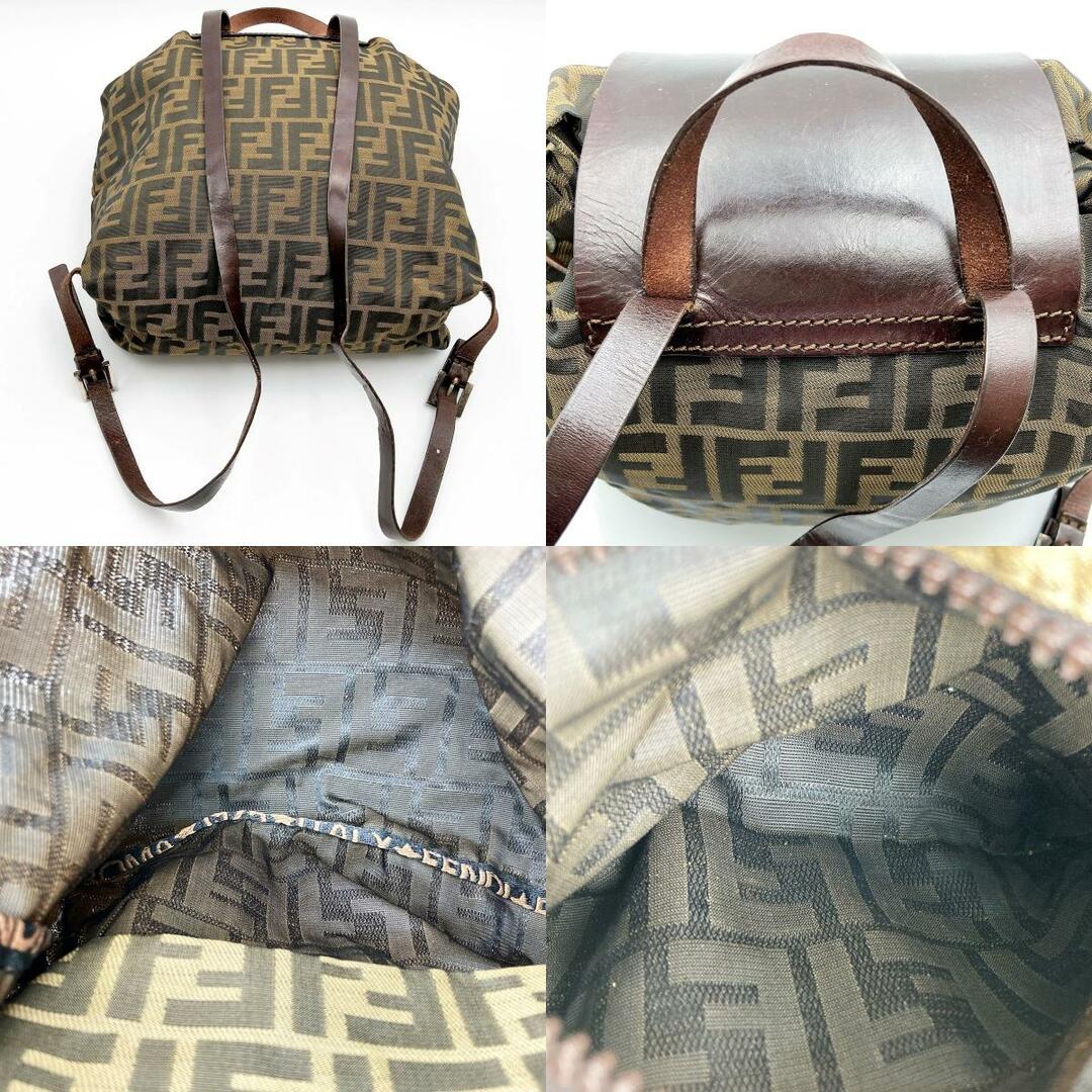 セール FENDI フェンディ リュック デイパック バッグ ズッカ ブラウン ナイロンキャンバス レディース ファッション 15980 USED  【中古】