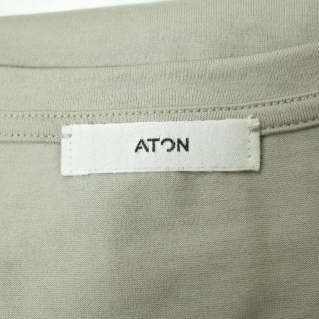 ATON エイトン 日本製 SUVIN 60/2 ROUND HEM LONG SLEEVE T-SHIRT ラウンドヘムロングスリーブTシャツ KKAGNM0802 02(M) GRAY 長袖 クルーネック トップス【新古品】【ATON】 6