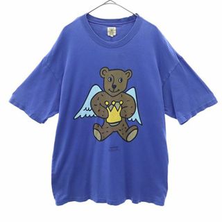 カステルバジャック(CASTELBAJAC)のカステルバジャック プリント 半袖 Tシャツ M ブルー Castel bajac メンズ 【中古】  【230901】(Tシャツ/カットソー(半袖/袖なし))