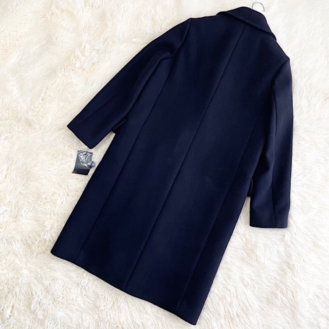 新品 ユナイテッドアローズ チェスターコート レディース ネイビー L 2