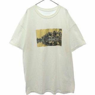 ソフネット(SOPHNET.)のソフネット ロゴプリント 半袖 Tシャツ XL ホワイト SOPHNET. ロゴワッペン メンズ 【中古】  【230901】(Tシャツ/カットソー(半袖/袖なし))