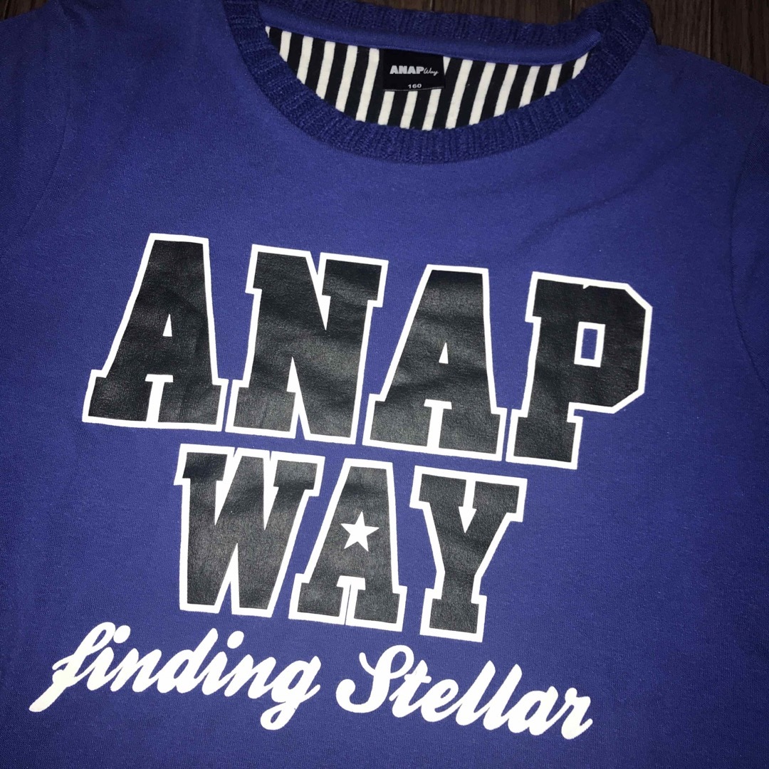 ANAP(アナップ)のANAP WAY  160サイズ丈長めトレーナー キッズ/ベビー/マタニティのキッズ服女の子用(90cm~)(Tシャツ/カットソー)の商品写真