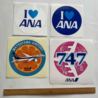 エーエヌエー(ゼンニッポンクウユ)(ANA(全日本空輸))のANA ステッカー４枚(航空機)