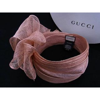 Gucci - ■新品■未使用■ GUCCI グッチ サイザル100% ヘッドドレス ヘアアクセサリー 表記サイズM レディース ピンクベージュ系 AP0114 