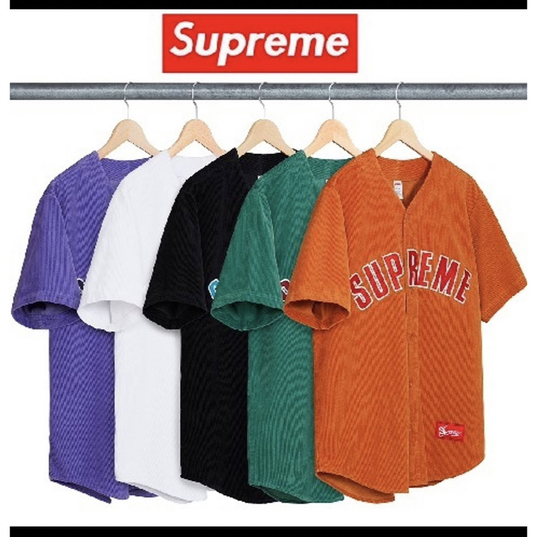 【付属品あり】SUPREME Corduroy Baseball Jersey 7