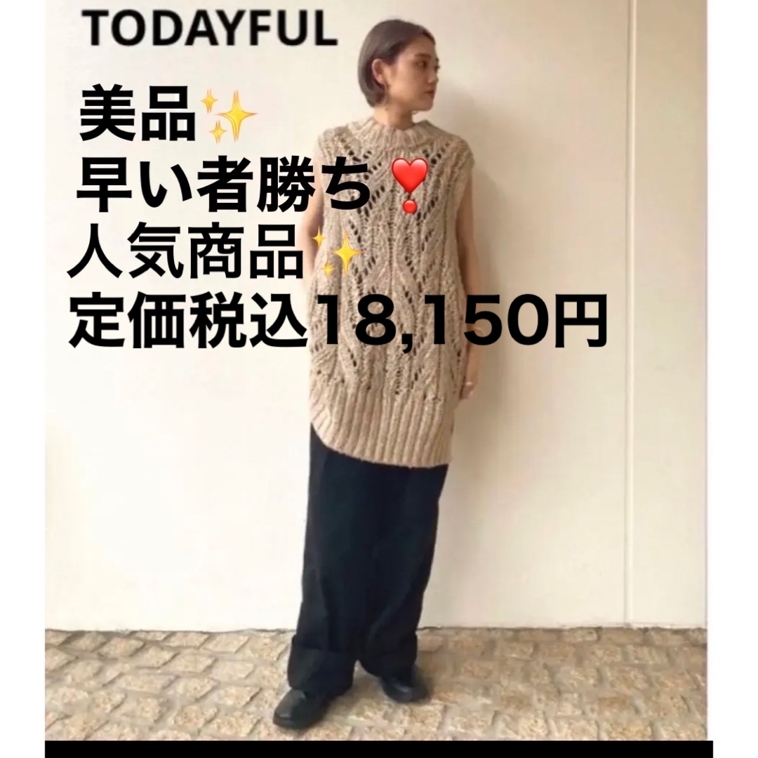 TODAYFUL(トゥデイフル)の⭐️SRP様専用！美品　TODAYFUL ニットベスト❣️ レディースのトップス(ベスト/ジレ)の商品写真