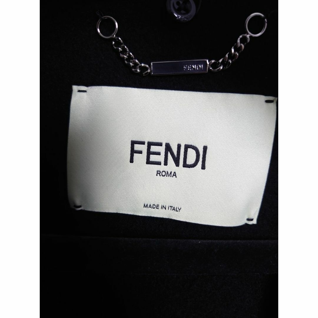 FENDI(フェンディ)のFendi ミンクファー カシミヤコート ブラック レディースのジャケット/アウター(ロングコート)の商品写真