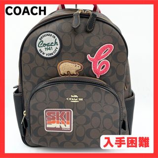 コーチ(COACH)のハローキティ様 新品 COACH CE595 ski リュック レア ワッペン(リュック/バックパック)