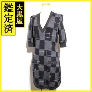 CHANEL - CHANEL シャネル ニットワンピース レディース36 グレー