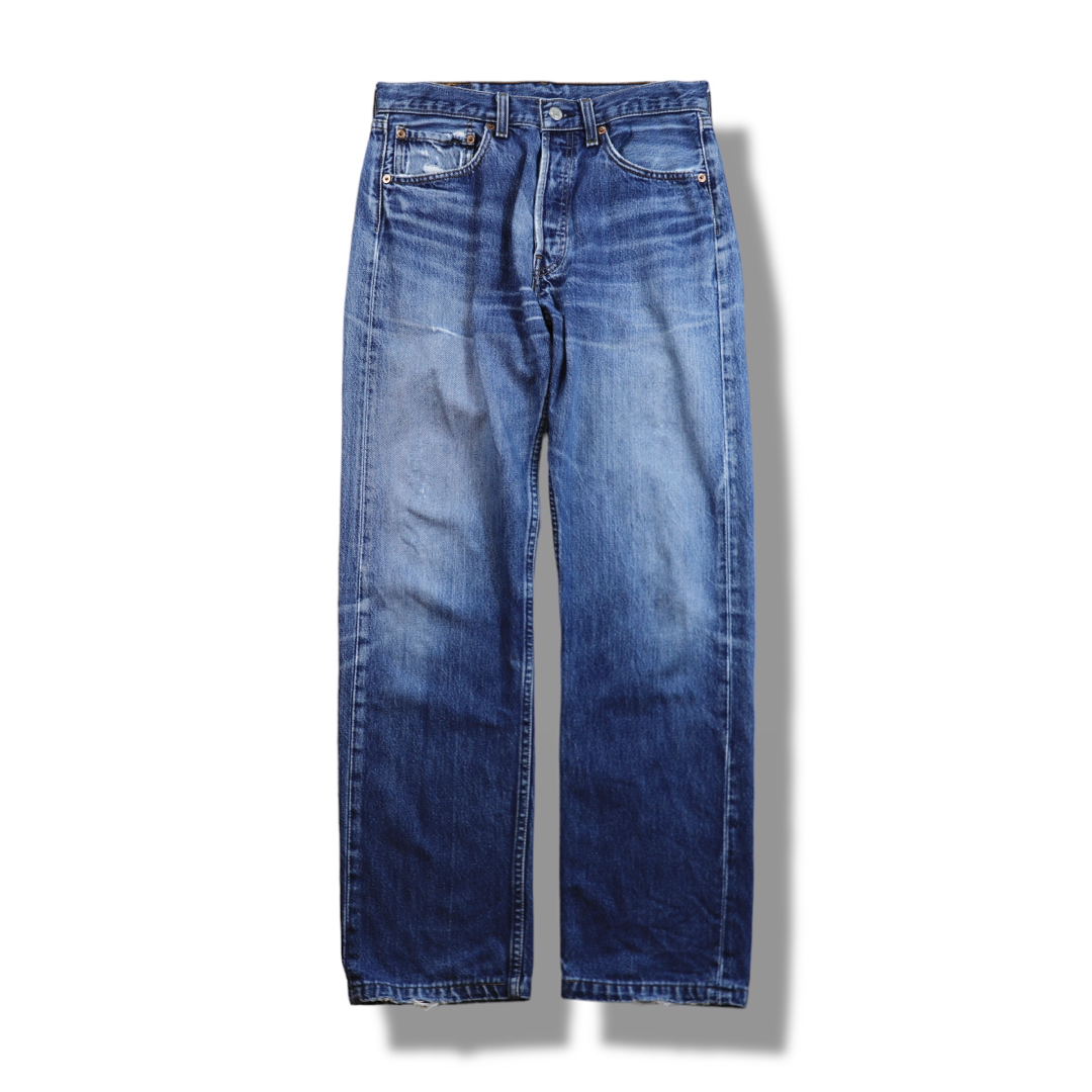 90s EURO Levi's 501 ユーロリーバイス ダメージデニムパンツ-