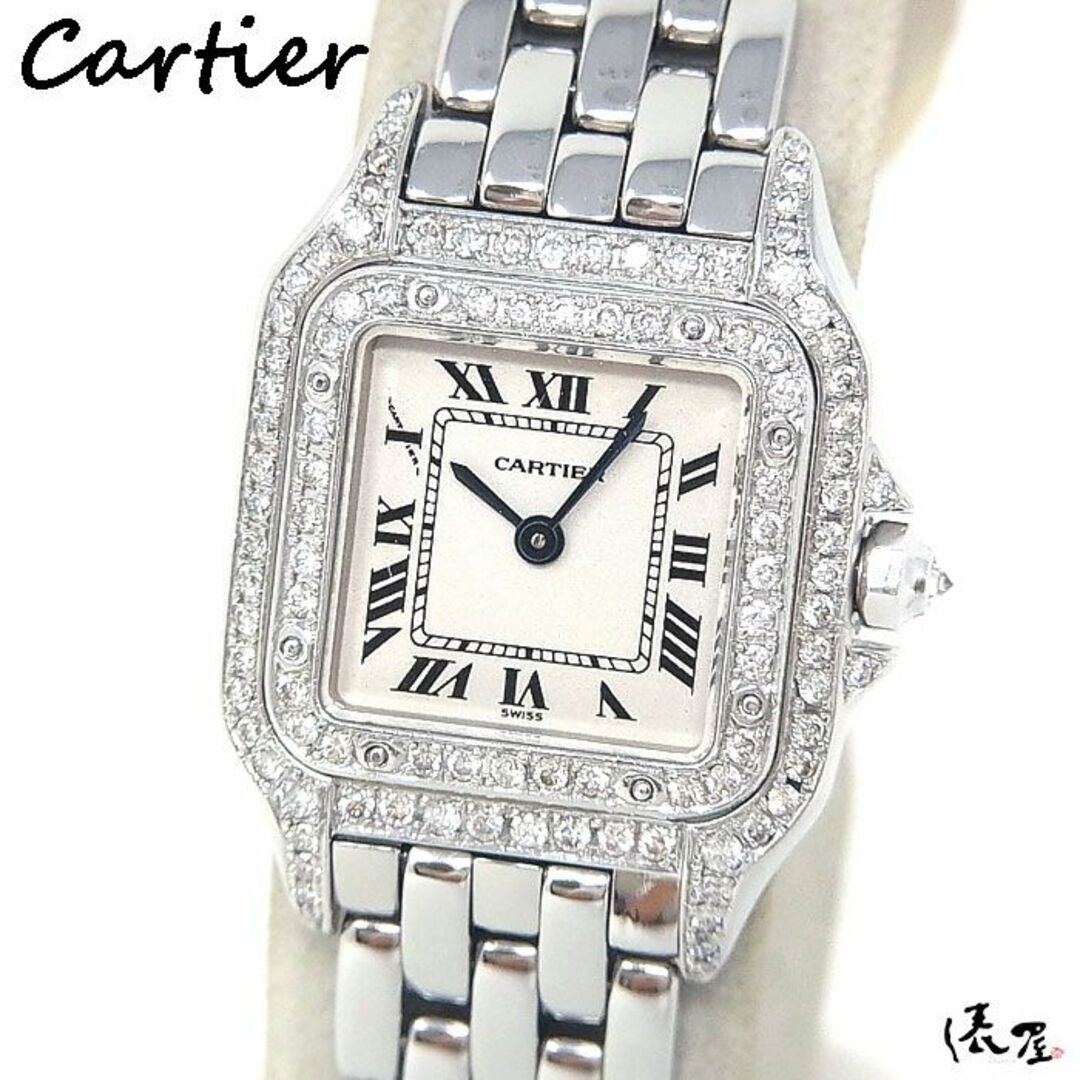 【WG仕上げ】カルティエ パンテール SM ダイヤベゼル 美品 レディース Cartier 時計 腕時計  SS【送料無料】