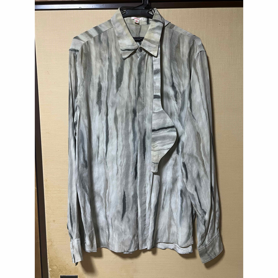 masu 21AW FUR PRINT SILK SHIRTS 46 - シャツ