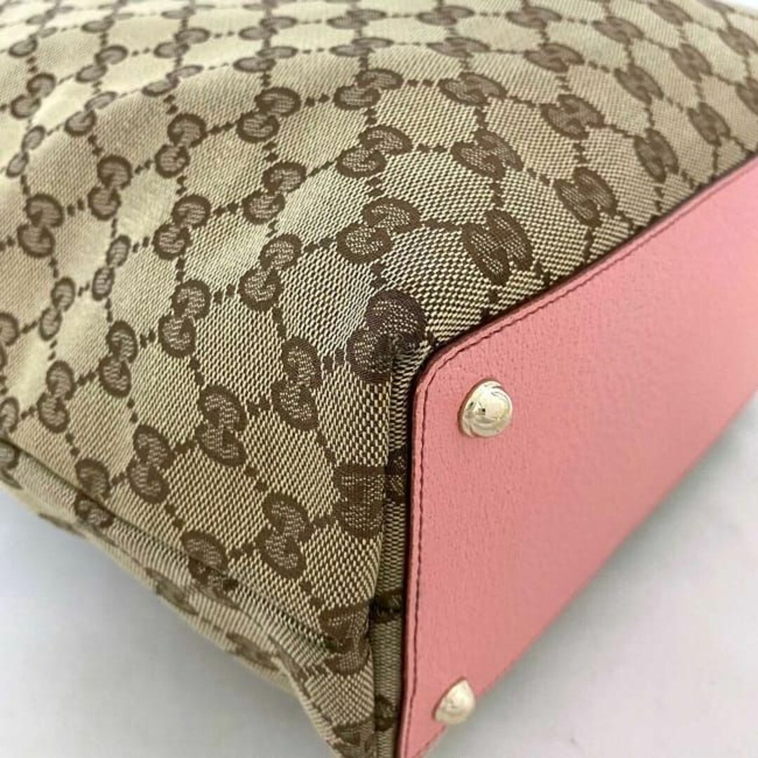 Gucci - グッチ トートバッグ ベージュ ピンク 120836の通販 by