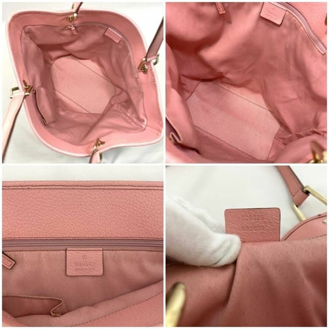 Gucci - グッチ トートバッグ ベージュ ピンク 120836の通販 by