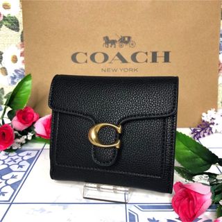 コーチ(COACH)のコーチ 折り財布　三つ折り　ブラック　【新品】(財布)