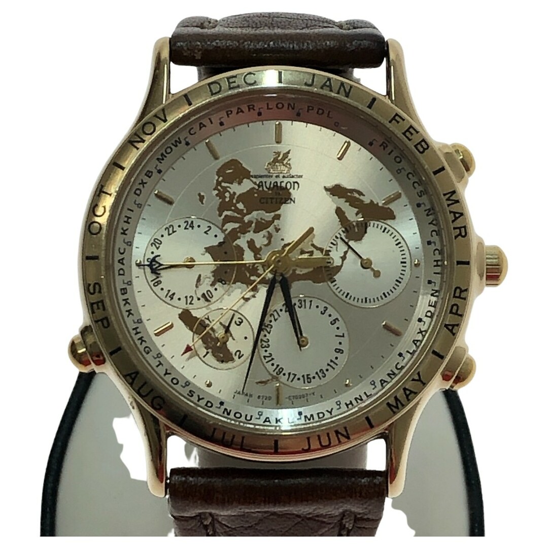 CITIZEN(シチズン)の□□CITIZEN シチズン 腕時計 アバロン ワールドタイム クォーツ 本体のみ 6720-G70145 メンズの時計(腕時計(アナログ))の商品写真