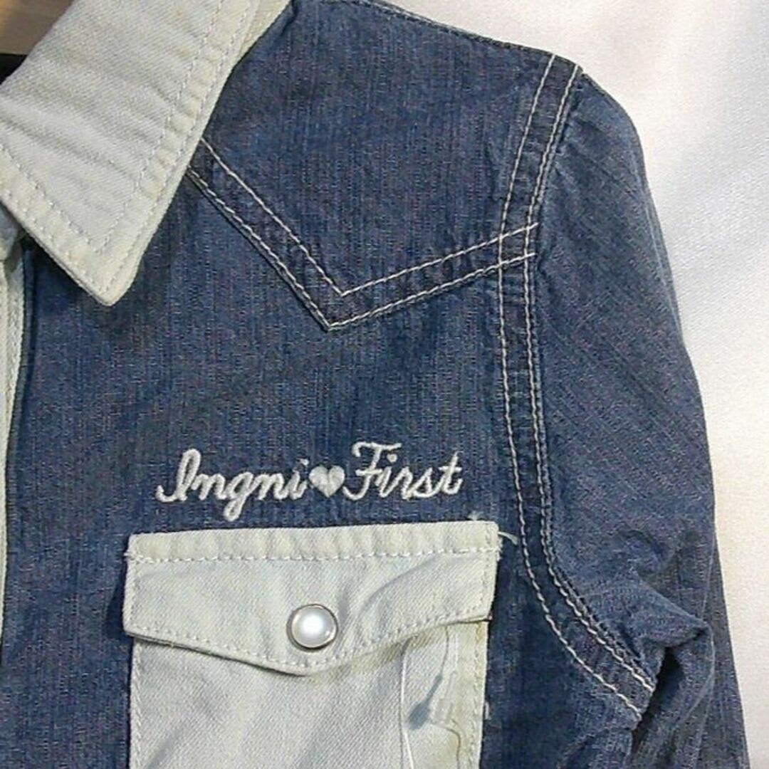 INGNI First(イングファースト)の＜R-7131＞(120~130cm)★INGNI(イング)★デニムシャツ キッズ/ベビー/マタニティのキッズ服女の子用(90cm~)(ジャケット/上着)の商品写真