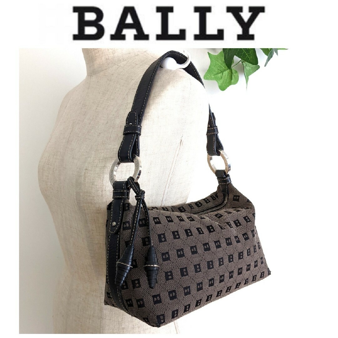 美品 BALLY ミニバッグ ポーチ ショルダーバッグ ハンドバッグ ブラウンハンドバッグ